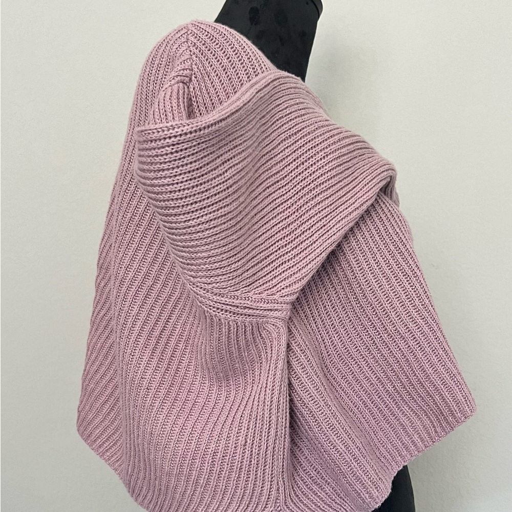 Cotton On Purple Cropped Crew Neck Pullover Sweater size Medium - Picture 4 of 8